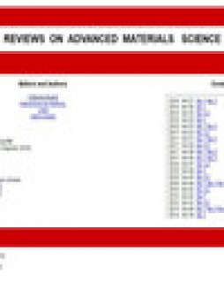 Reviews On Advanced Materials Science雜志