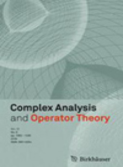 Complex Analysis And Operator Theory雜志