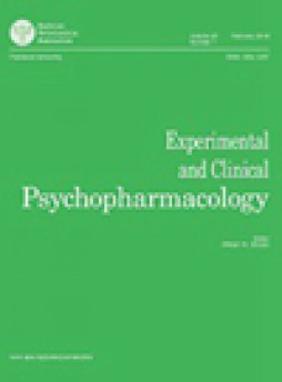 Experimental And Clinical Psychopharmacology雜志