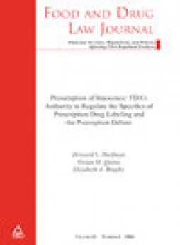 Food And Drug Law Journal雜志