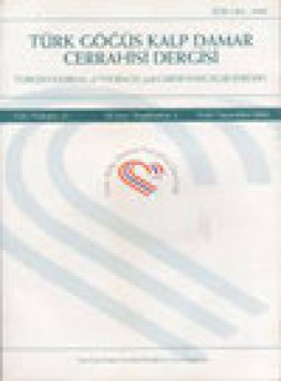 Turk Gogus Kalp Damar Cerrahisi Dergisi-turkish Journal Of Thoracic And Cardiova雜志