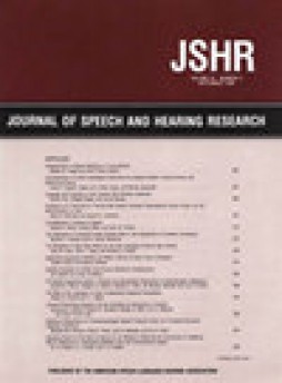 Journal Of Speech Language And Hearing Research雜志