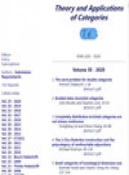 Theory And Applications Of Categories雜志