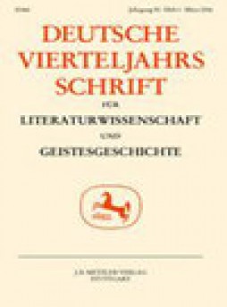 Deutsche Vierteljahrsschrift Fur Literaturwissenschaft Und Geistesgeschichte雜志