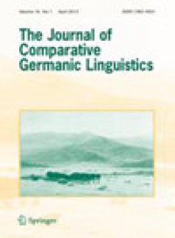 Journal Of Comparative Germanic Linguistics雜志