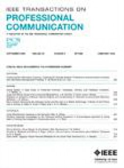 Ieee Transactions On Professional Communication雜志