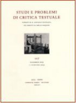 Studi E Problemi Di Critica Testuale雜志