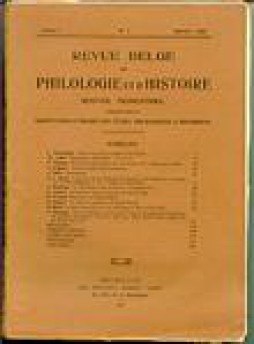 Revue Belge De Philologie Et D Histoire雜志