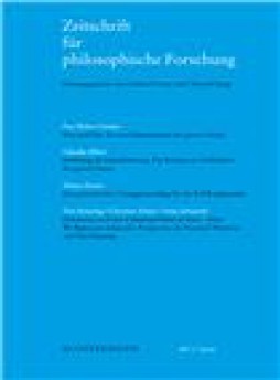 Zeitschrift Fur Philosophische Forschung雜志