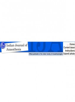 Indian Journal Of Anaesthesia雜志